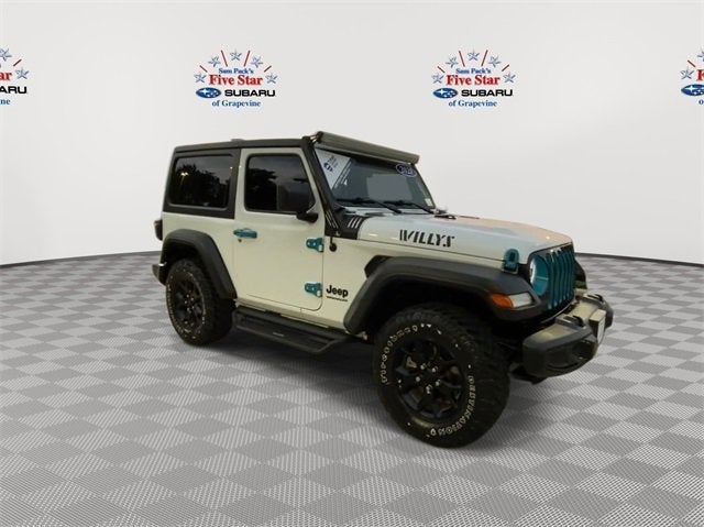 Used 2021 Jeep Wrangler Willys with VIN 1C4GJXAN8MW637171 for sale in Grapevine, TX